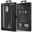 BMW BMHMP15L23PUCPK iPhone 15 Pro 6.1" czarny/black hardcase Perforated Twisted Line MagSafe