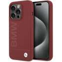 BMW BMHMP15LSLBLRE iPhone 15 Pro6.1" czerwony/red hardcase Silicone Big Logo MagSafe