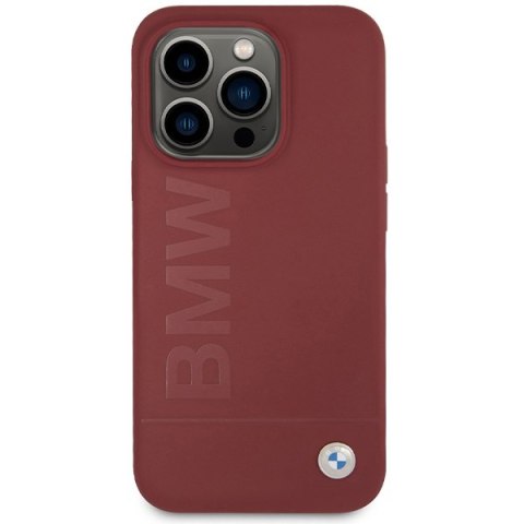BMW BMHMP15LSLBLRE iPhone 15 Pro6.1" czerwony/red hardcase Silicone Big Logo MagSafe