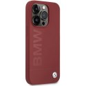 BMW BMHMP15LSLBLRE iPhone 15 Pro6.1" czerwony/red hardcase Silicone Big Logo MagSafe