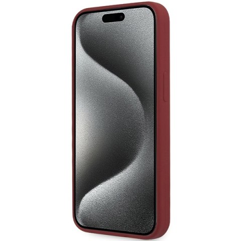 BMW BMHMP15LSLBLRE iPhone 15 Pro6.1" czerwony/red hardcase Silicone Big Logo MagSafe