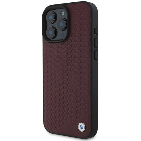 BMW BMHMP16X23RDDR iPhone 16 Pro Max6.9" czerwony/red hardcase Sign Leather Diamond Metal Logo MagSafe