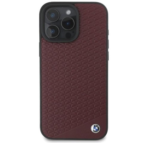 BMW BMHMP16X23RDDR iPhone 16 Pro Max6.9" czerwony/red hardcase Sign Leather Diamond Metal Logo MagSafe