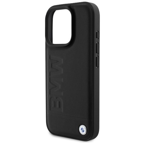 BMW BMHMP16XSLLBK iPhone 16 Pro Max 6.9"czarny/black hardcase Leather Hot Stamp MagSafe