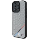 BMW BMHMP16L23PUPDG iPhone 16 Pro 6.3" szary/grey hardcase M Perforated Tricolor Line MagSafe