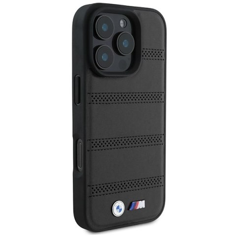 BMW BMHMP16L23PUSPK iPhone 16 Pro6.3" czarny/black hardcase M Perforated And Stitched Line MagSafe