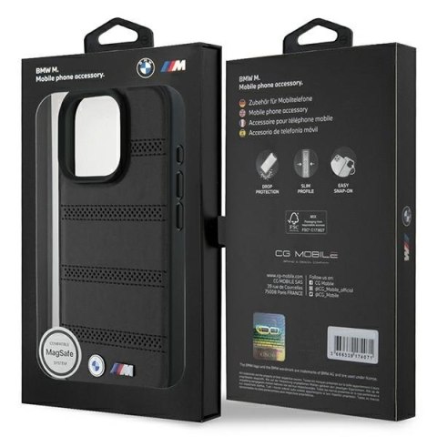 BMW BMHMP16L23PUSPK iPhone 16 Pro6.3" czarny/black hardcase M Perforated And Stitched Line MagSafe