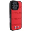 BMW BMHMP16L23PUSPR iPhone 16 Pro 6.3" czerwony/red hardcase M Perforated And Stitched Line MagSafe