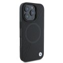 BMW BMHMP16L23RTPK iPhone 16 Pro 6.3" czarny/black hardcase Sign Leather Half Textured And Circle MagSafe