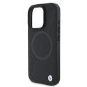 BMW BMHMP16L23RTPK iPhone 16 Pro 6.3" czarny/black hardcase Sign Leather Half Textured And Circle MagSafe