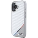 BMW BMHMP16S23PUDTS iPhone 16 6.1" szary/grey hardcase M Carbon Tricolor Line MagSafe