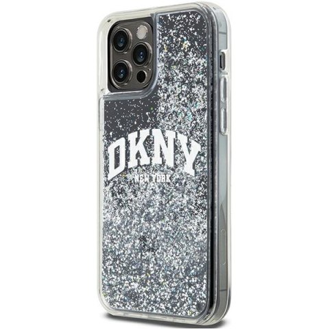 DKNY DKHCP12MLBNAEK iPhone 12/12 Pro6.1" czarny/black hardcase Liquid Glitter Big Logo