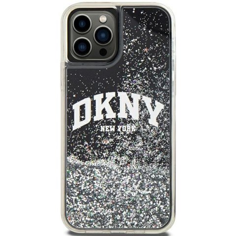 DKNY DKHCP12MLBNAEK iPhone 12/12 Pro6.1" czarny/black hardcase Liquid Glitter Big Logo