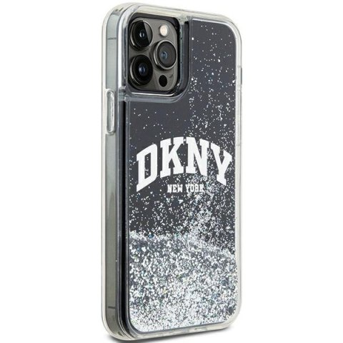 DKNY DKHCP12MLBNAEK iPhone 12/12 Pro6.1" czarny/black hardcase Liquid Glitter Big Logo