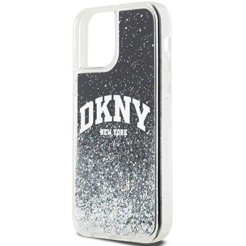 DKNY DKHCP12MLBNAEK iPhone 12/12 Pro6.1" czarny/black hardcase Liquid Glitter Big Logo