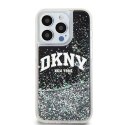 DKNY DKHCP13LLBNAEK iPhone 13 Pro / 13 6.1" czarny/black hardcase Liquid Glitter Big Logo