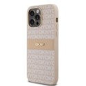 DKNY DKHCP14XPRTHSLP iPhone 14 Pro Max6.7" różowy/pink hardcase Leather Mono Stripe & Metal Logo