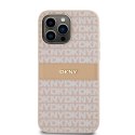 DKNY DKHCP14XPRTHSLP iPhone 14 Pro Max6.7" różowy/pink hardcase Leather Mono Stripe & Metal Logo