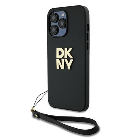 DKNY DKHCP14LPBSWSK iPhone 14 Pro 6.1"czarny/black hardcase Wrist Strap Stock Logo