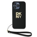 DKNY DKHCP14LPBSWSK iPhone 14 Pro 6.1"czarny/black hardcase Wrist Strap Stock Logo