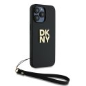 DKNY DKHCP14LPBSWSK iPhone 14 Pro 6.1"czarny/black hardcase Wrist Strap Stock Logo