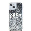 DKNY DKHCP14SLBNAEK iPhone 14 / 15 / 13 6.1" czarny/black hardcase Liquid Glitter Big Logo