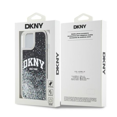 DKNY DKHCP14SLBNAEK iPhone 14 / 15 / 136.1" czarny/black hardcase Liquid Glitter Big Logo