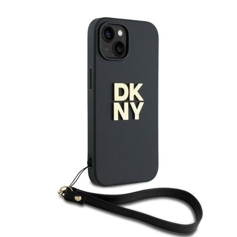 DKNY DKHCP14SPBSWSK iPhone 14 / 15 / 136.1" czarny/black hardcase Wrist Strap Stock Logo