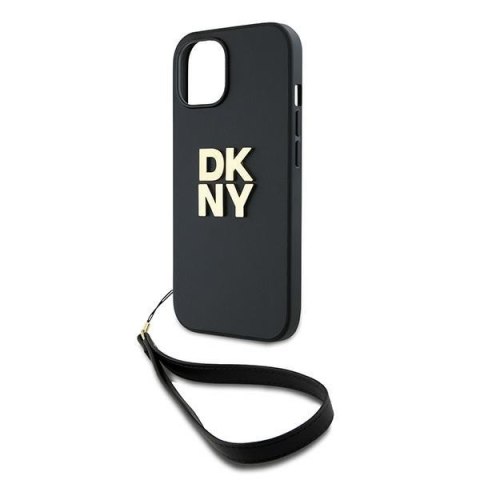 DKNY DKHCP14SPBSWSK iPhone 14 / 15 / 136.1" czarny/black hardcase Wrist Strap Stock Logo
