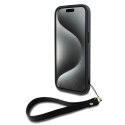 DKNY DKHCP14SPBSWSK iPhone 14 / 15 / 136.1" czarny/black hardcase Wrist Strap Stock Logo