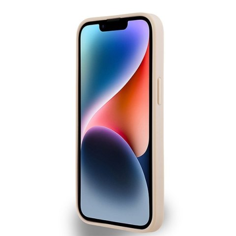 DKNY DKHCP14SPCPTSSP iPhone 14 / 15 / 136.1" różowy/pink hardcase Leather Checkered Mono Pattern & Printed Stripes