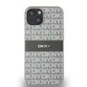 DKNY DKHCP14SPRTHSLE iPhone 14 / 15 / 13 6.1" beżowy/beige hardcase Leather Mono Stripe & Metal Logo