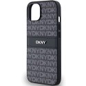 DKNY DKHCP14SPRTHSLK iPhone 14 / 15 / 13 6.1" czarny/black hardcase Leather Mono Stripe & Metal Logo