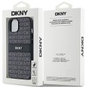 DKNY DKHCP14SPRTHSLK iPhone 14 / 15 / 13 6.1" czarny/black hardcase Leather Mono Stripe & Metal Logo