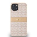 DKNY DKHCP14SPRTHSLP iPhone 14 / 15 / 136.1" różowy/pink hardcase Leather Mono Stripe & Metal Logo