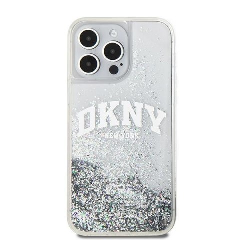 DKNY DKHCP15XLBNAET iPhone 15 Pro Max6.7" biały/white hardcase Liquid Glitter Big Logo