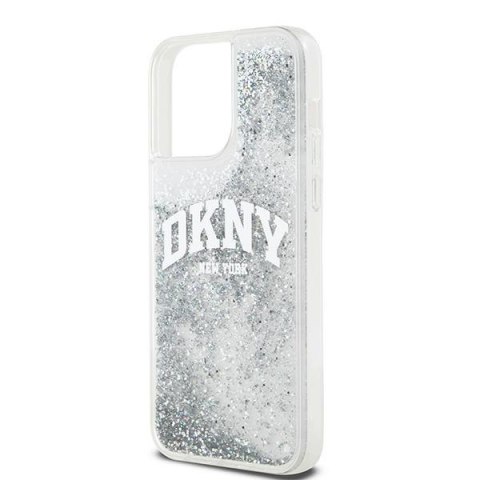 DKNY DKHCP15XLBNAET iPhone 15 Pro Max6.7" biały/white hardcase Liquid Glitter Big Logo