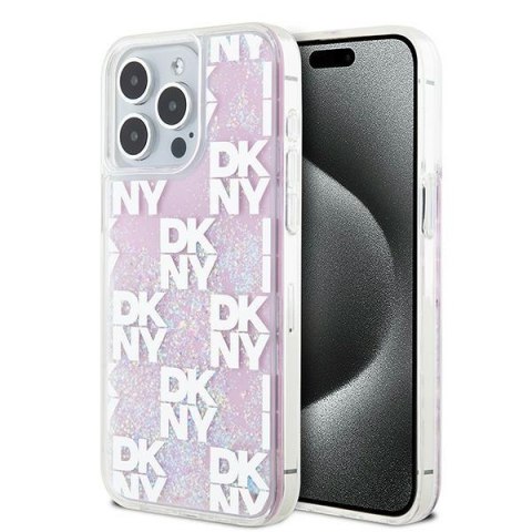 DKNY DKHCP15XLCPEPP iPhone 15 Pro Max6.7" różowy/pink hardcase Liquid Glitter Multilogo