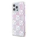 DKNY DKHCP15XLCPEPP iPhone 15 Pro Max6.7" różowy/pink hardcase Liquid Glitter Multilogo