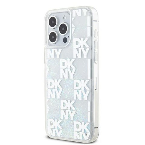 DKNY DKHCP15XLCPEPT iPhone 15 Pro Max6.7" biały/white hardcase Liquid Glitter Multilogo