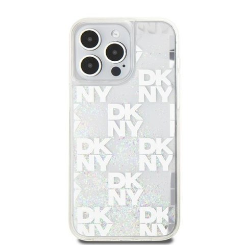 DKNY DKHCP15XLCPEPT iPhone 15 Pro Max6.7" biały/white hardcase Liquid Glitter Multilogo