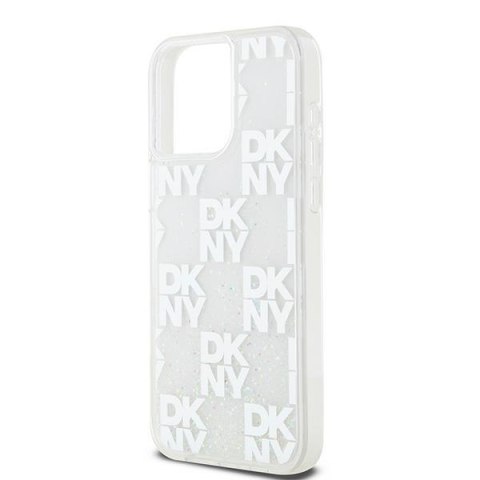 DKNY DKHCP15XLCPEPT iPhone 15 Pro Max6.7" biały/white hardcase Liquid Glitter Multilogo