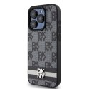 DKNY DKHCP15XPCPTSSK iPhone 15 Pro Max 6.7" czarny/black hardcase Leather Checkered Mono Pattern & Printed Stripes