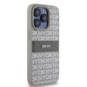 DKNY DKHCP15XPRTHSLE iPhone 15 Pro Max 6.7" beżowy/beige hardcase Leather Mono Stripe & Metal Logo