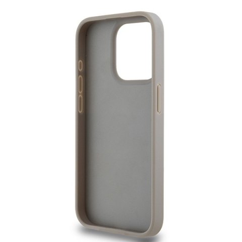 DKNY DKHCP15XPRTHSLE iPhone 15 Pro Max6.7" beżowy/beige hardcase Leather Mono Stripe & Metal Logo