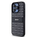 DKNY DKHCP15XPRTHSLK iPhone 15 Pro Max 6.7" czarny/black hardcase Leather Mono Stripe & Metal Logo