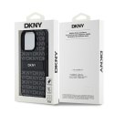 DKNY DKHCP15XPRTHSLK iPhone 15 Pro Max 6.7" czarny/black hardcase Leather Mono Stripe & Metal Logo