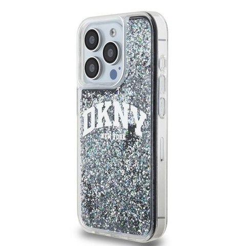 DKNY DKHCP15LLBNAEK iPhone 15 Pro6.1" czarny/black hardcase Liquid Glitter Big Logo