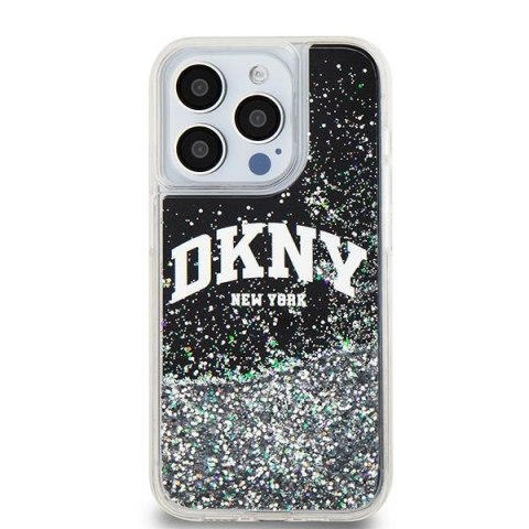 DKNY DKHCP15LLBNAEK iPhone 15 Pro6.1" czarny/black hardcase Liquid Glitter Big Logo