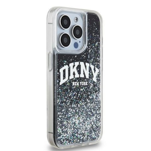 DKNY DKHCP15LLBNAEK iPhone 15 Pro6.1" czarny/black hardcase Liquid Glitter Big Logo